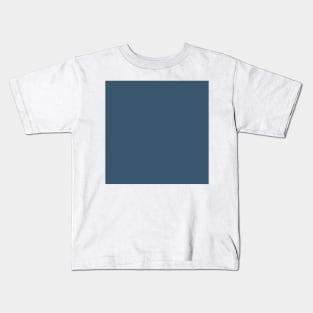 Solid Grey Blue Kids T-Shirt